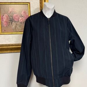 👍New Bonobos Men’s Stylish Boulevard Bomber Stripe Jacket size SMALL